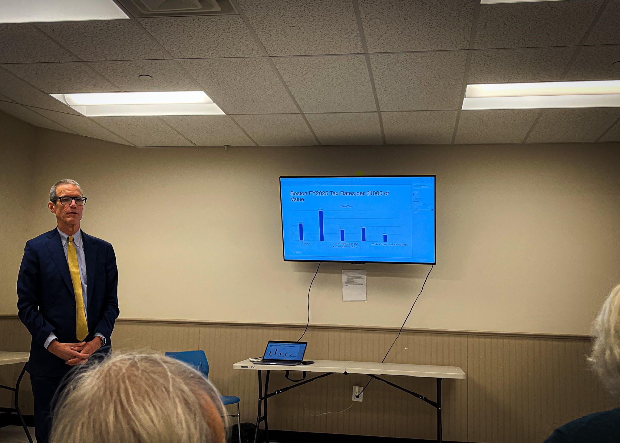 At community meeting, state senator defends opposition to Mayor Wu’s property tax proposal